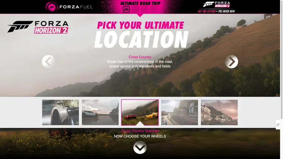 Forza & Top Gear: Interactive Competition Landing Page, screenshot 2